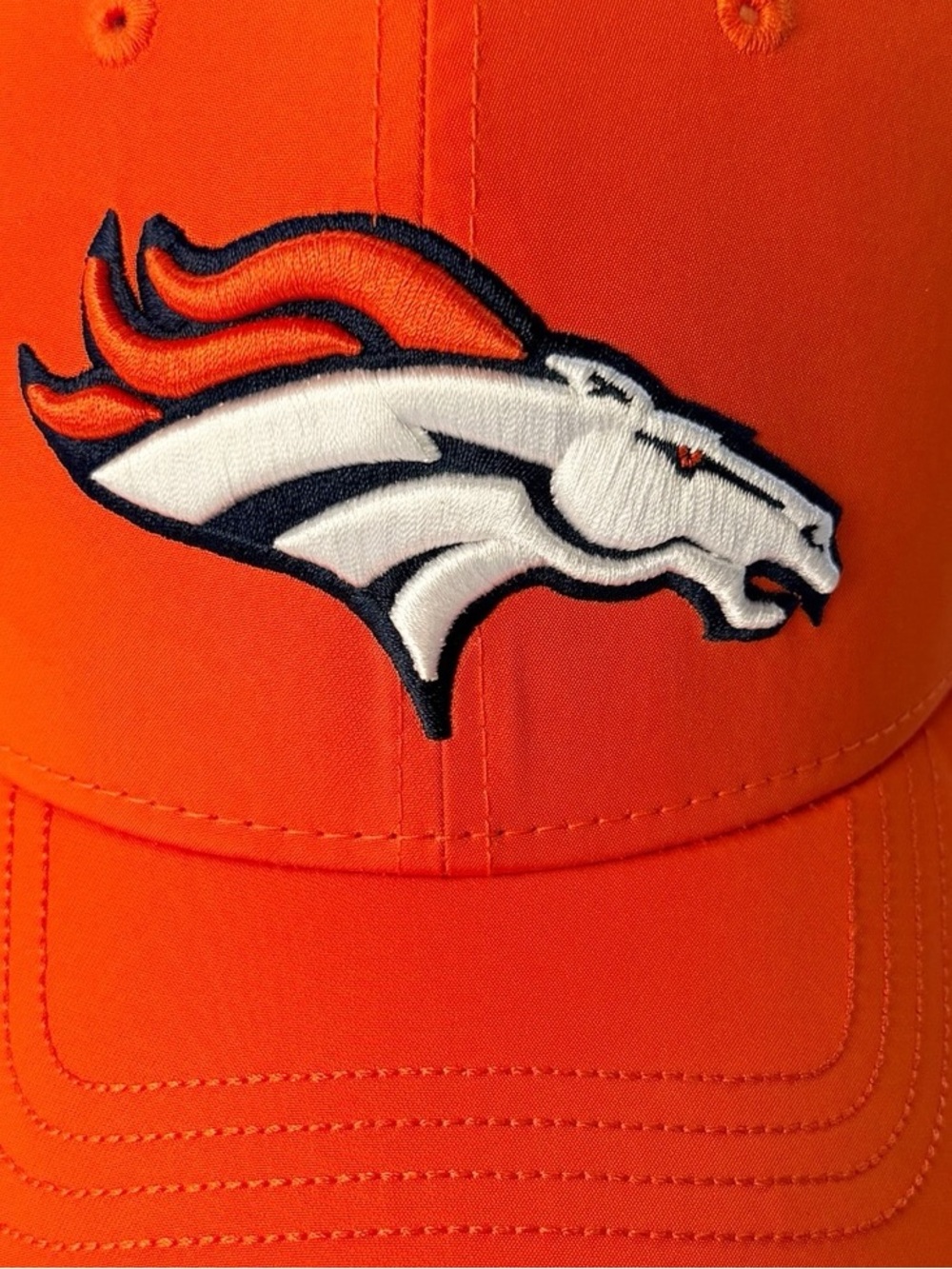 Denver Broncos New Era Orange Mesh Stretch Fit Hat L/XL NFL Cap - Picture 2 of 9